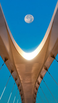The moon in the overpass