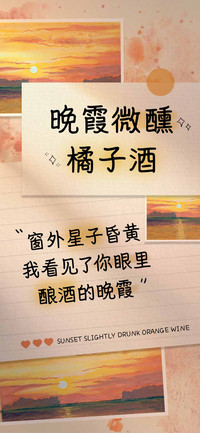 晚霞微醺橘子酒