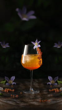 Beautiful Cocktail with Orange Syrup