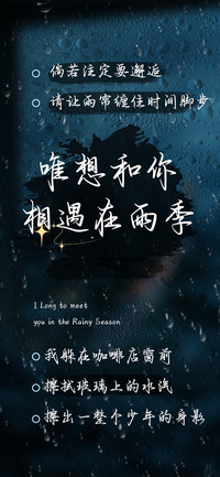 唯想和你相遇在雨季