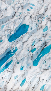 Aerial view of the glacier pool