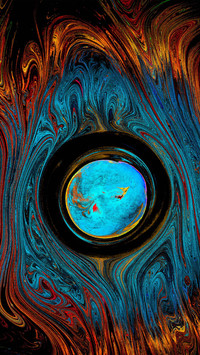 Red and blue interwoven