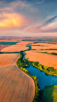 Impressive Sunrise in Ukrainian Countryside