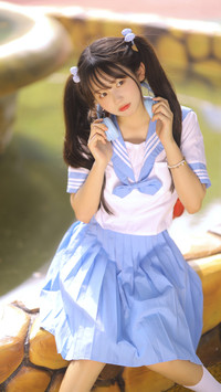 双马尾的元气少女