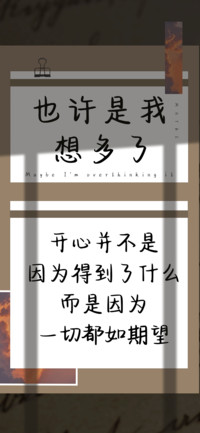 也许是我想多了