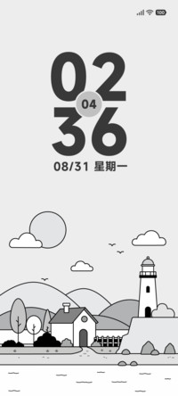 粗描边 极简海岸