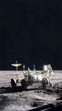 Lunar Rover on Moon
