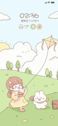 春游女孩与兔兔