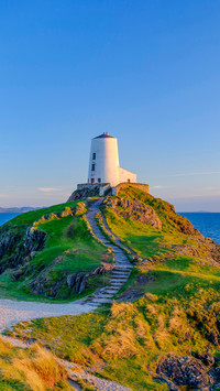 Lighthouse on Llanddwyn Island off Anglesey