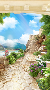 Beautiful landscape oil painting