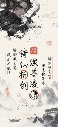 诗仙折剑泼墨凌潇