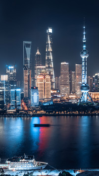 夜晚的魔都是灯的海洋