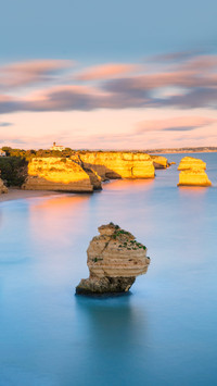 The stunning Algarve Coast at sunset