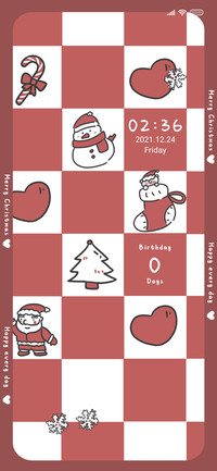 Red grid christmas