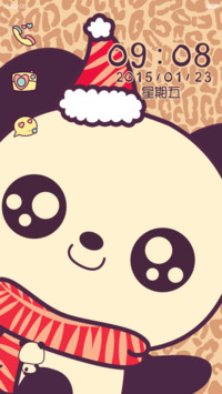 萌萌熊猫你好呀（滑动换锁屏壁纸、音乐锁屏）