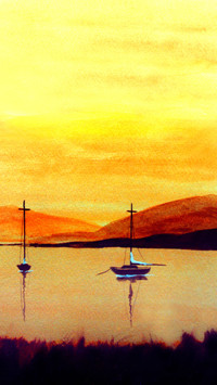 Landscape oil painting
