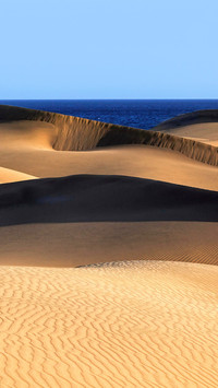 Dune landscape, dunes of Maspalomas structures in the sand