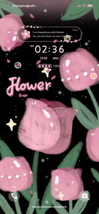 Pink Black Flower