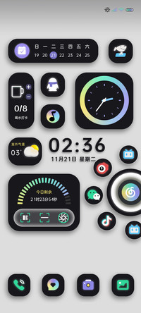 简约黑白拟态