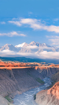 Sunrise Landscape of Anjihai Grand Canyon