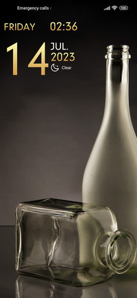 transparent bottle