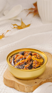 The minced meat and eggplant of juxiafan