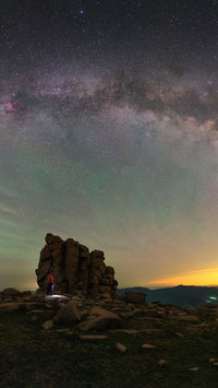 Iceberg beam starry sky Milky Way