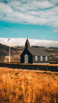 Church at Budhir, Iceland black church