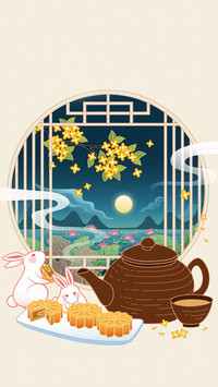 中秋节插画-拍信图库