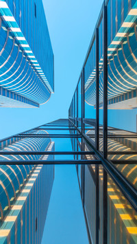 Modern high-rise buildings