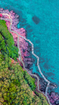 The fusion of weizhou island sea and volcano