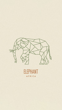 Cartoon silhouette of animals in solid colors