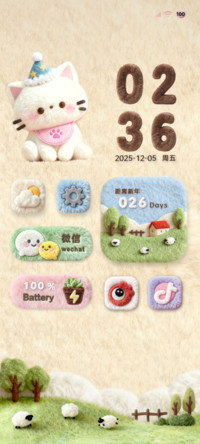 毛绒甜心小猫大组件