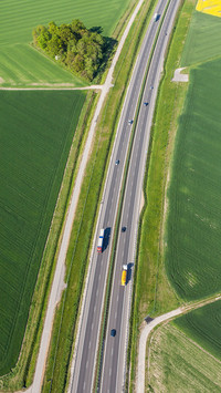 Shoot the road from above