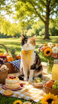 Adorable vacation cat