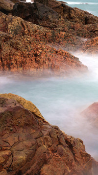 Slow shutter rocks waves rhyme
