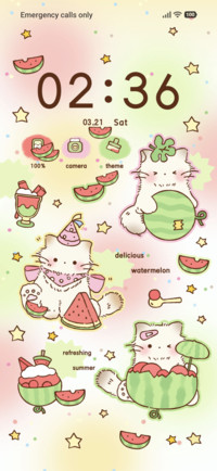 Melon Cat Sticker