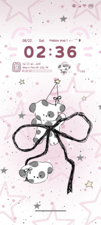 Pink‑Black Pup