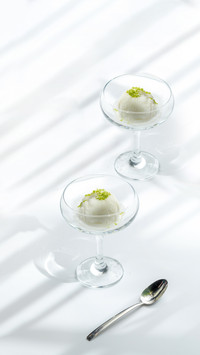 Summer Alcoholic Cocktail with Lime Peel Crumbs