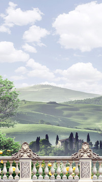 Oil painting of beautiful scenery