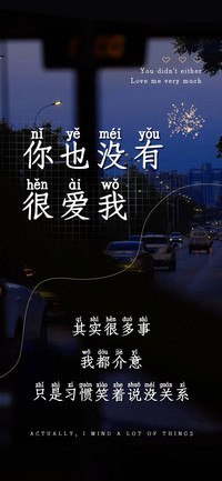 你也没有很爱我