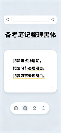 备考笔记整理黑体