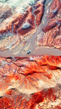 A spectacular scene of dazzling colors on the earth