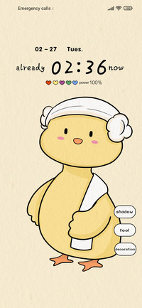 Bathing duck