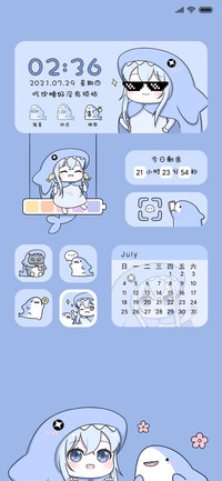小组件萌鲨鱼