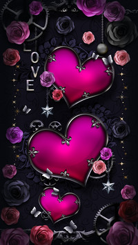 Retro pink heart-Desity