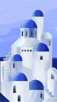 Santorini, Greece in Painting
