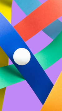 Balls on multicolor paper fabric