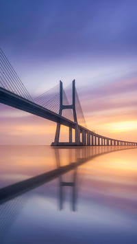 Amazing sunrise in Lisbon