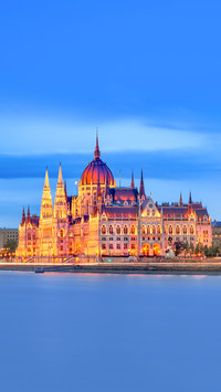 Budapest Parliament and Danube River Embankment